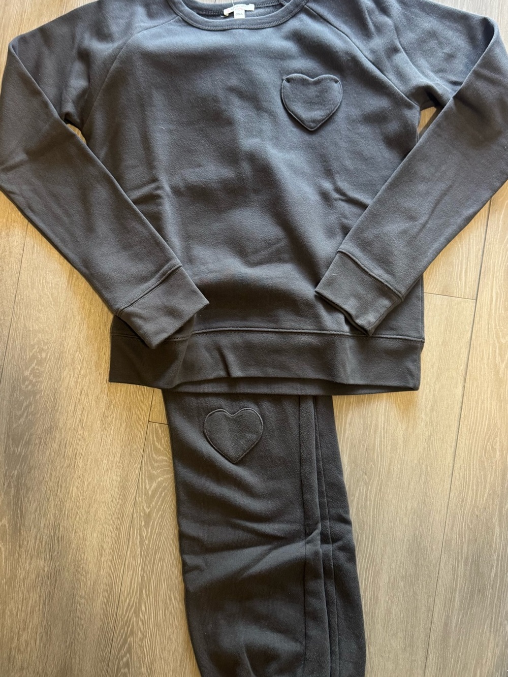 Crewcuts Black Heart Patch Pajama Set